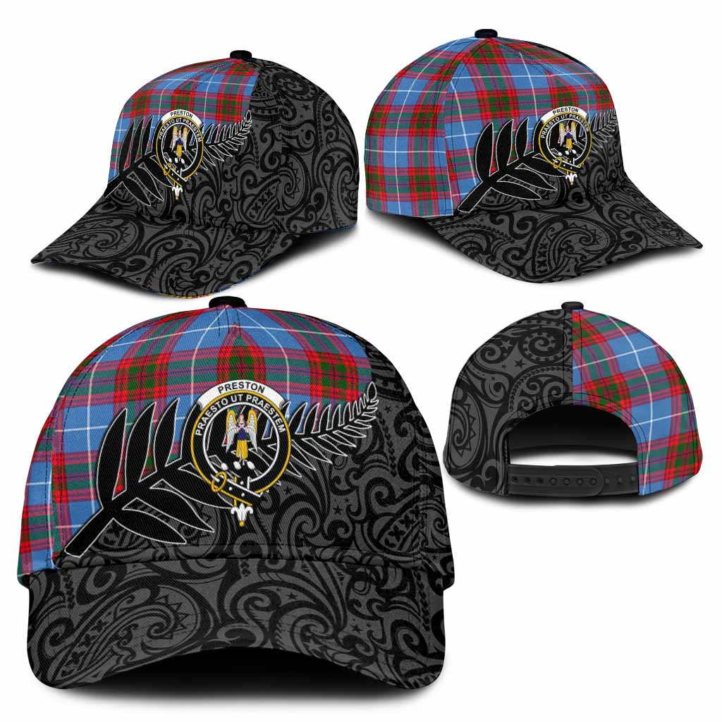Preston Crest Tartan Classic Cap with New Zealand Silver Fern Half Style