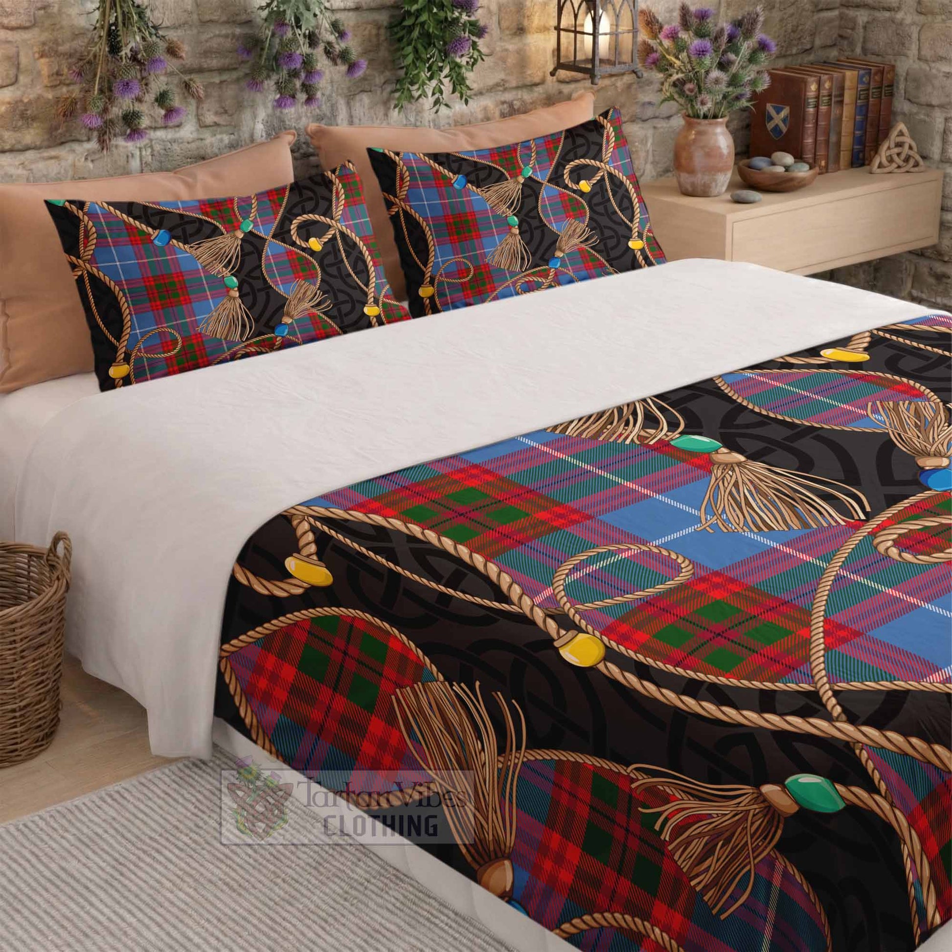 Preston Scottish Tartan Twisted Ropes Stylized Bedding Set - Tartan Vibes Clothing