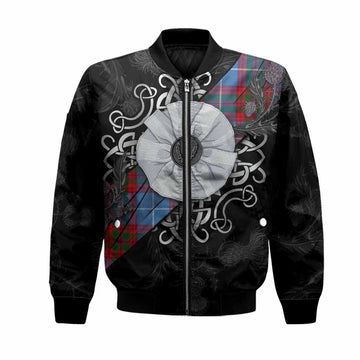 Preston Tartan Bomber Jacket Jacobite White Rose Unisex Black - Tartan Vibes Clothing