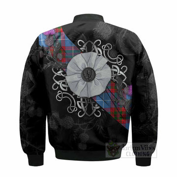 Preston Tartan Bomber Jacket Jacobite White Rose - Tartan Vibes Clothing