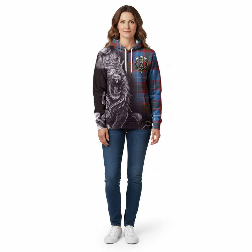 Preston Tartan Cotton Hoodie Roaring Lion Heritage