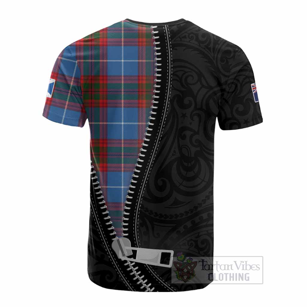 Preston Tartan Cotton T-shirt New Zealand Pattern Unique Zipper Stylized