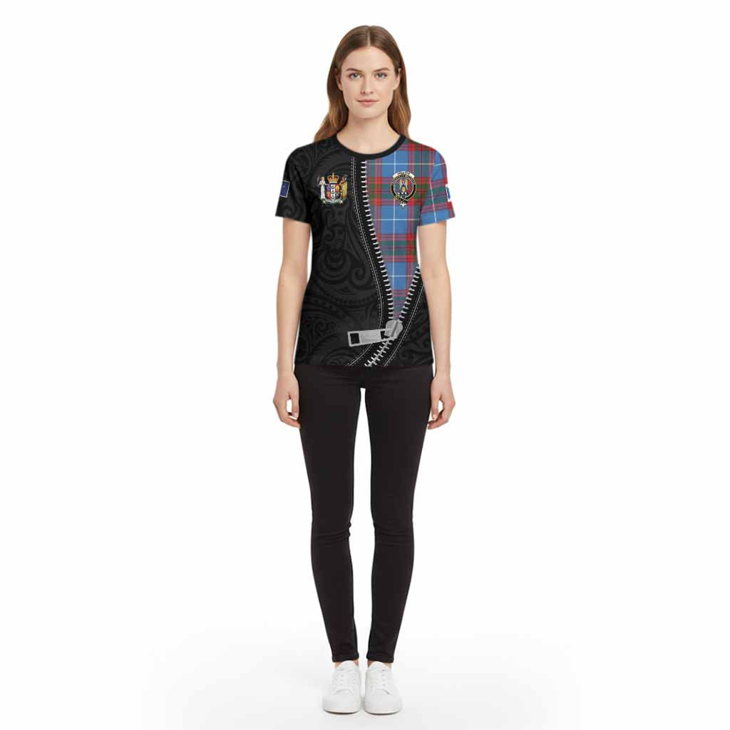 Preston Tartan Cotton T-shirt New Zealand Pattern Unique Zipper Stylized