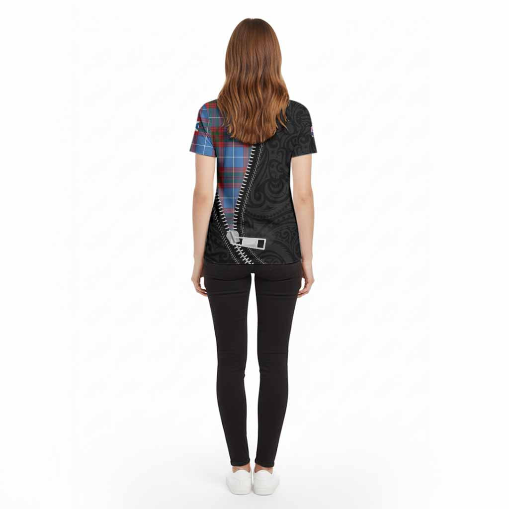 Preston Tartan Cotton T-shirt New Zealand Pattern Unique Zipper Stylized