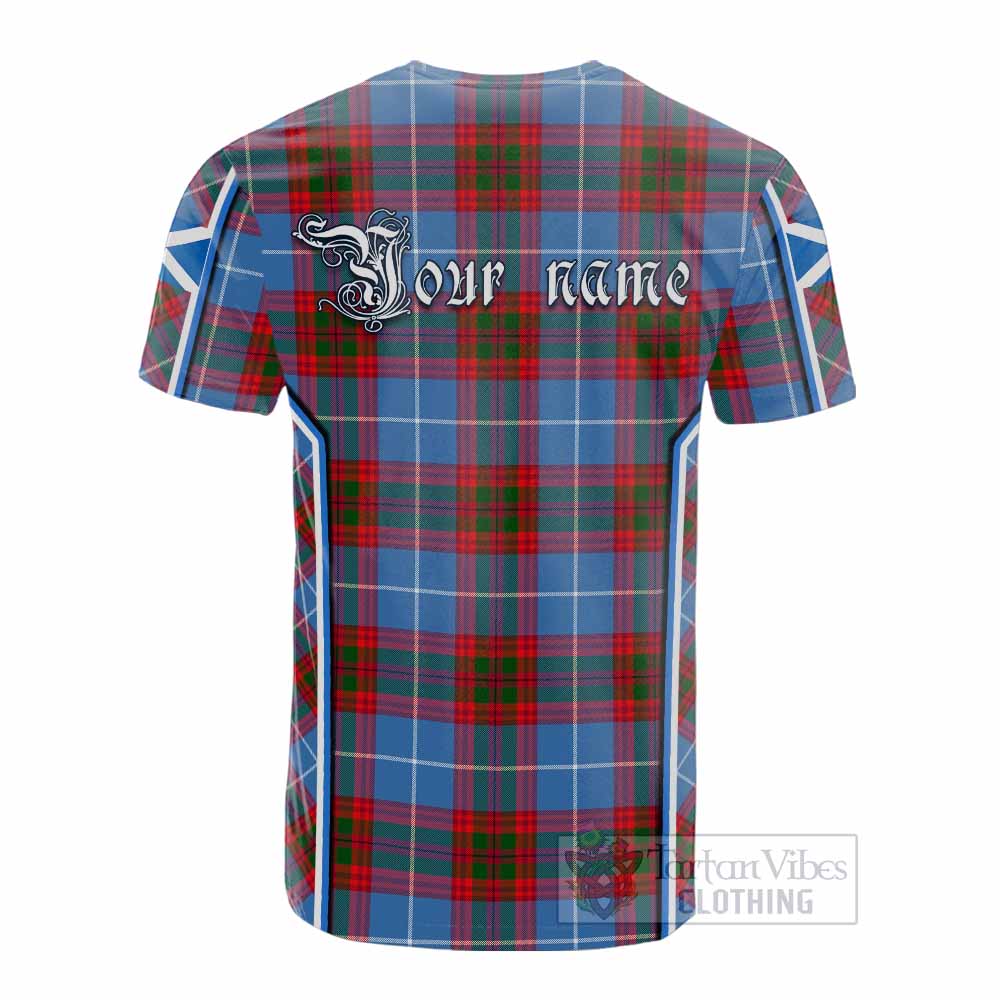 Preston Tartan Crest Cotton T-shirt Scotland Coat of Arm Flag Style - Tartan Vibes Clothing