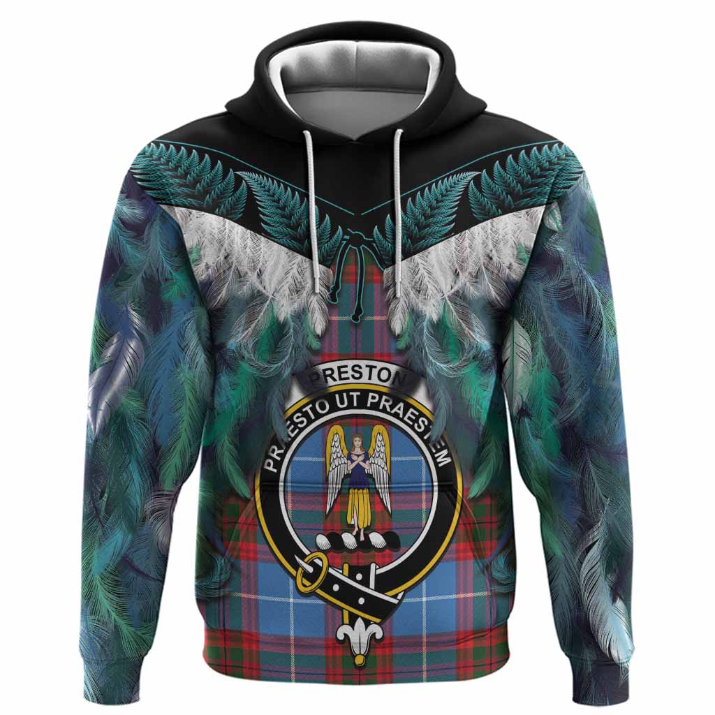 Preston Tartan Crest Hoodie New Zealand Maori Korowai Cloak