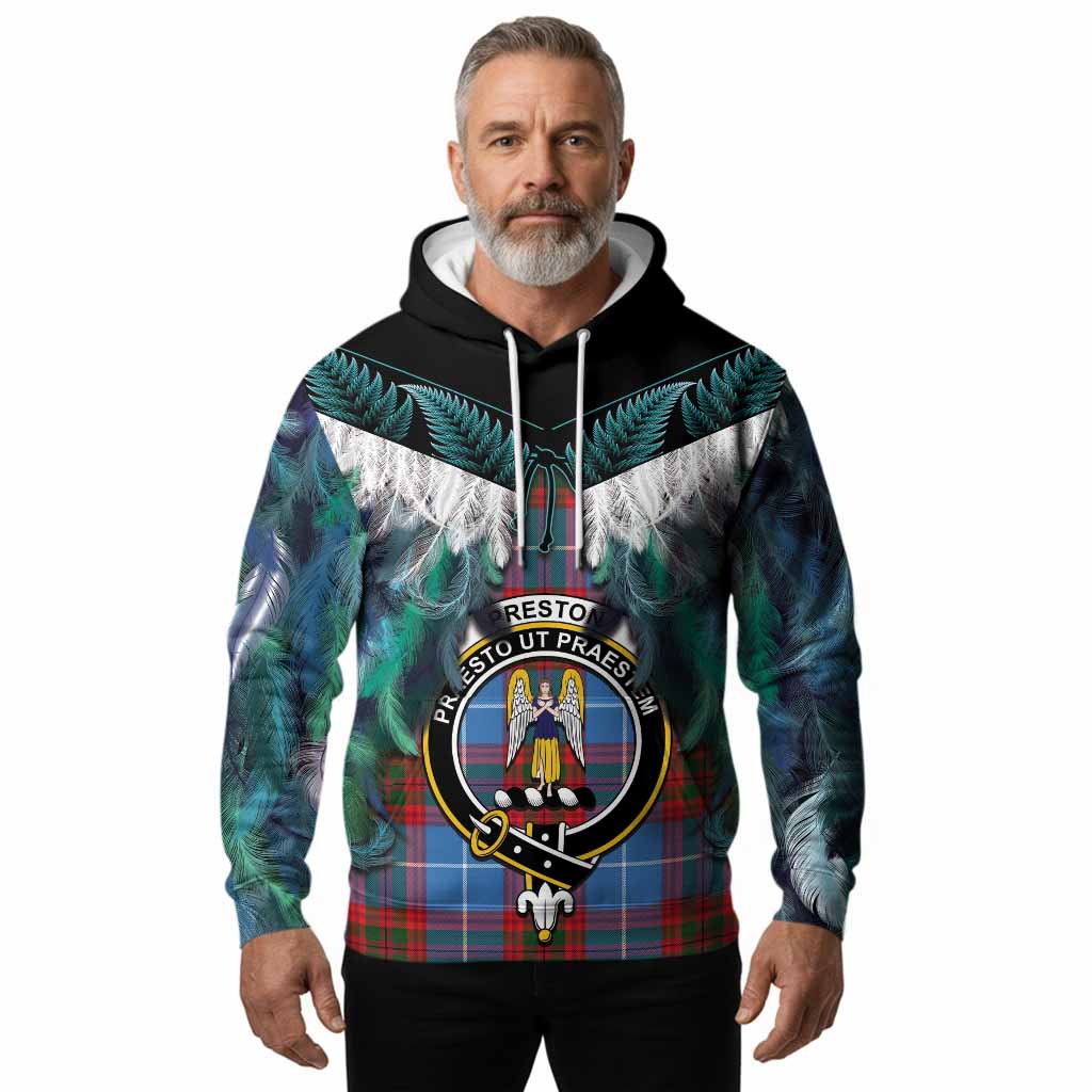 Preston Tartan Crest Hoodie New Zealand Maori Korowai Cloak