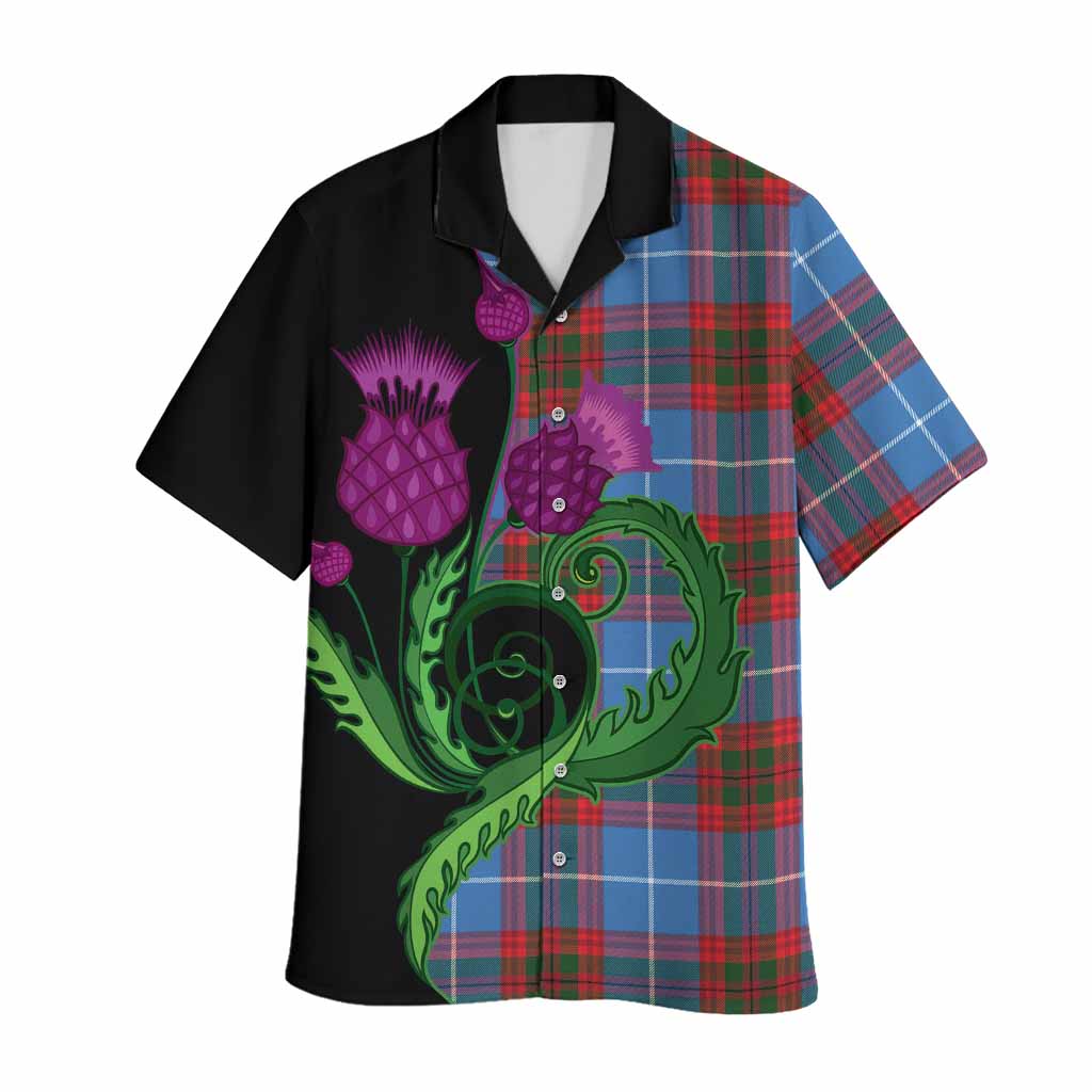 Preston Tartan Hawaiian Shirt Traditional Scottish Thistle