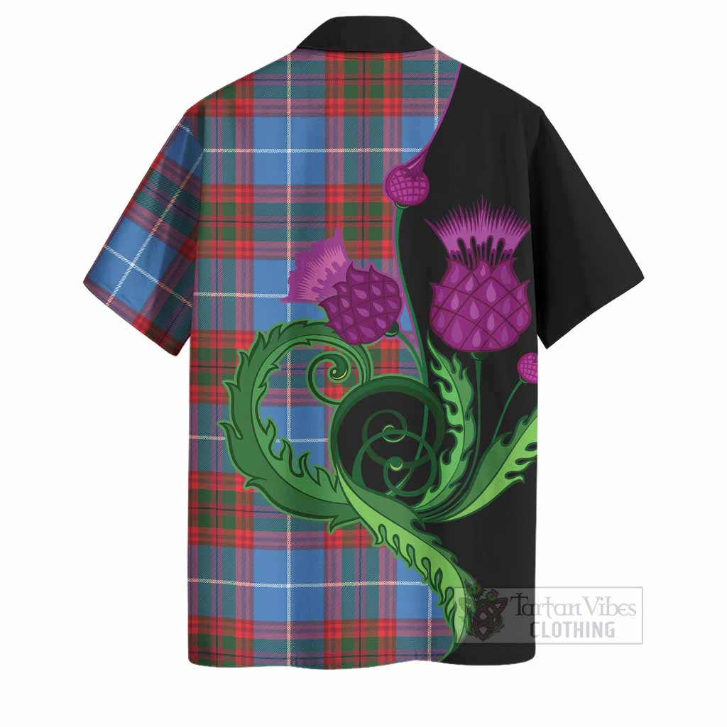 Preston Tartan Hawaiian Shirt Traditional Scottish Thistle