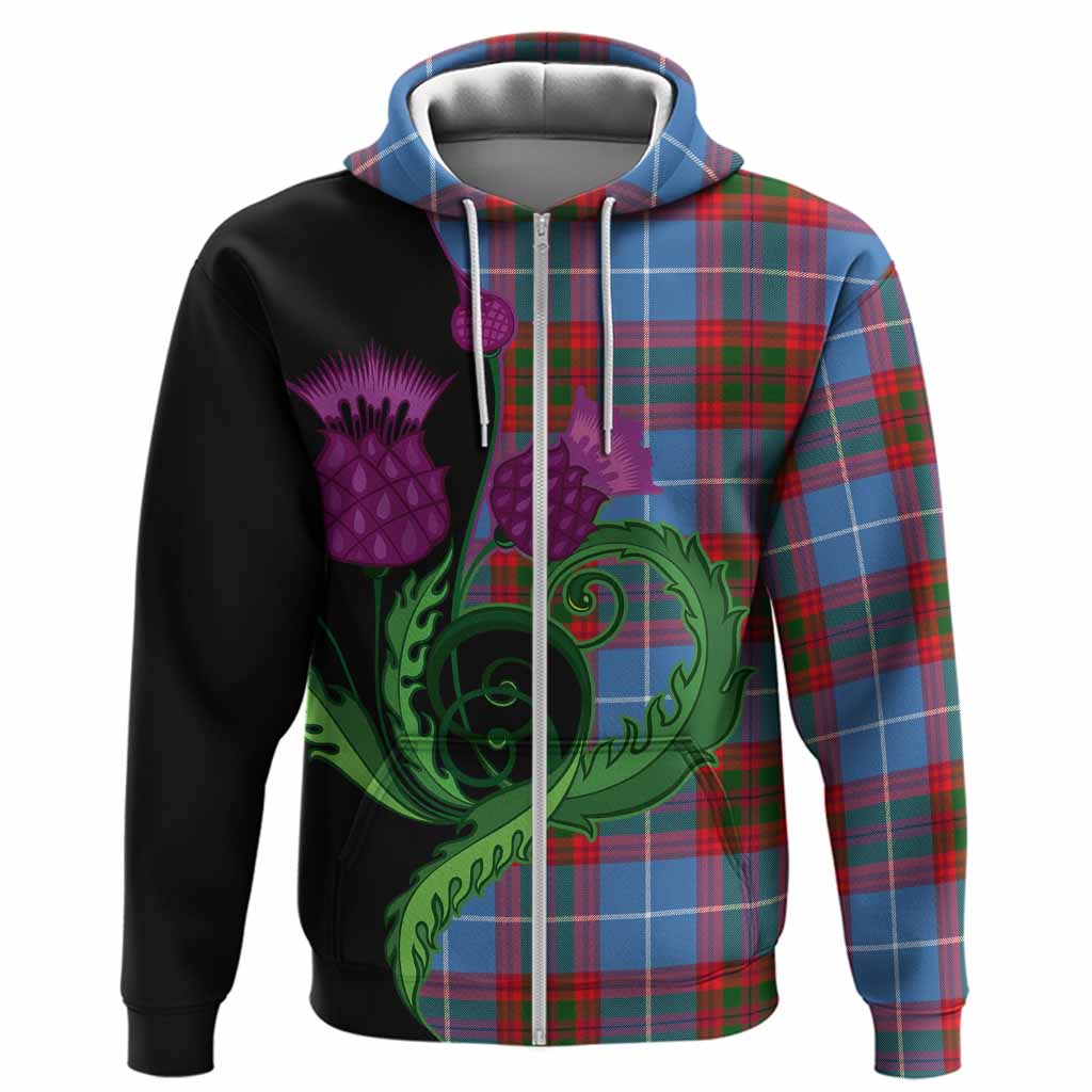 Preston Tartan Hoodie Traditional Scottish Thistle