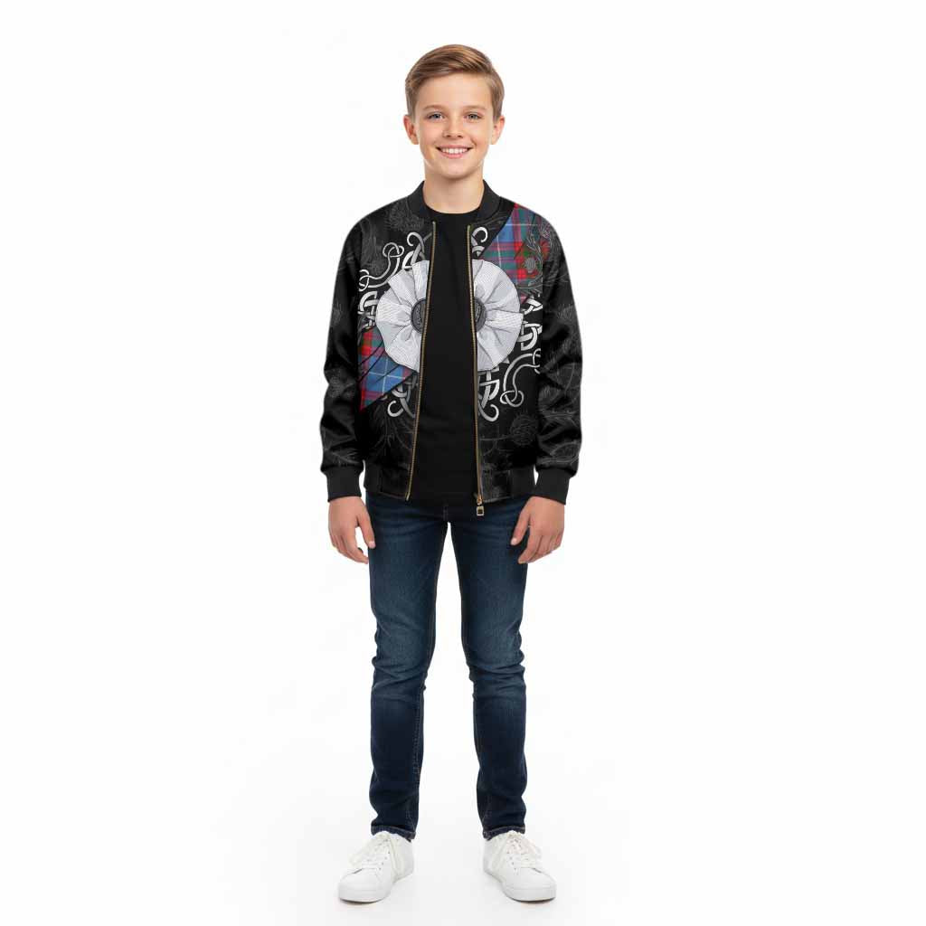Preston Tartan Kid Bomber Jacket Jacobite White Rose - Tartan Vibes Clothing