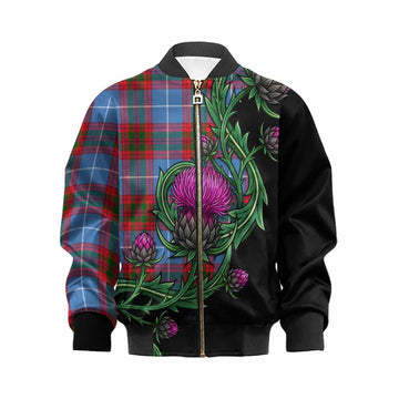 Preston Tartan Kid Bomber Jacket Resilient Scottish Thistle Kid XS - Tartan Vibes Clothing