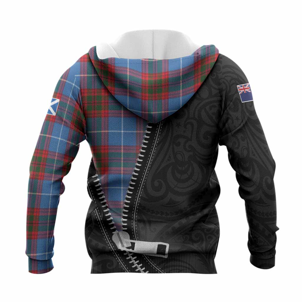 Preston Tartan Knitted Hoodie New Zealand Pattern Unique Zipper Stylized