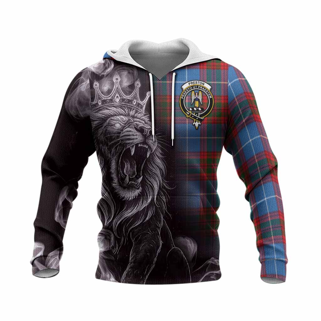 Preston Tartan Knitted Hoodie Roaring Lion Heritage