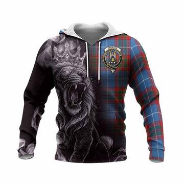 Preston Tartan Knitted Hoodie Roaring Lion Heritage