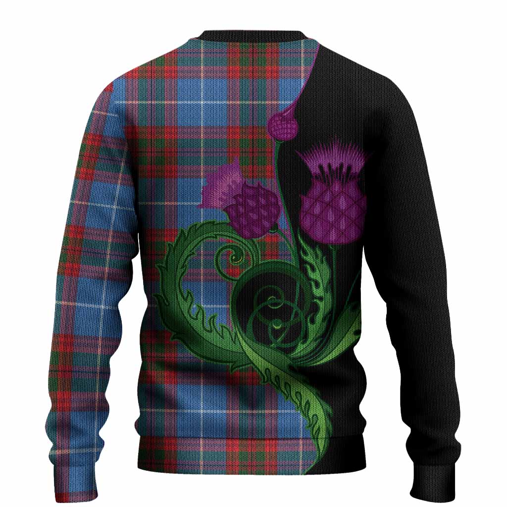 Preston Tartan Knitted Sweater Traditional Scottish Thistle