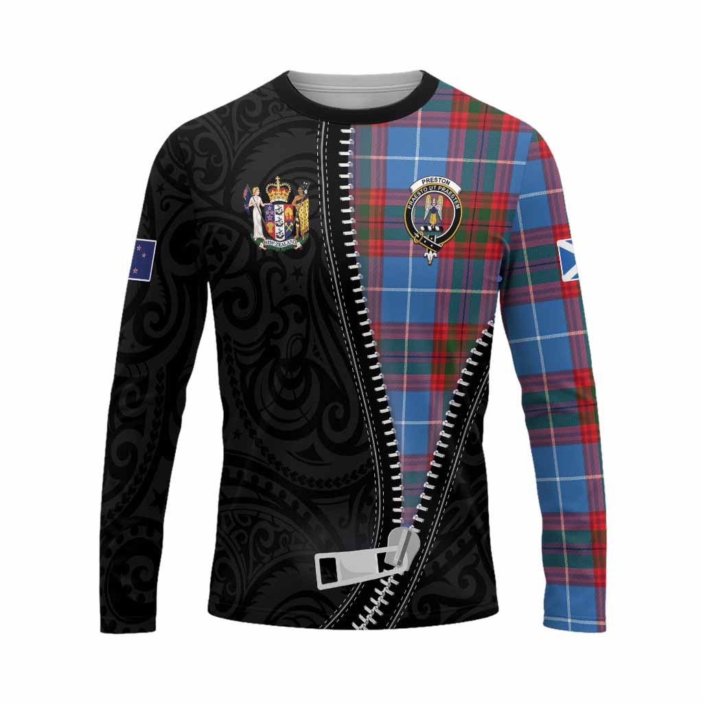 Preston Tartan Long Sleeve T-Shirt New Zealand Pattern Unique Zipper Stylized