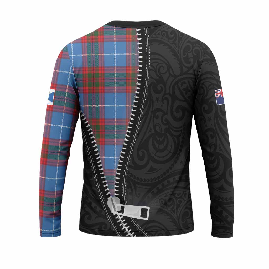 Preston Tartan Long Sleeve T-Shirt New Zealand Pattern Unique Zipper Stylized