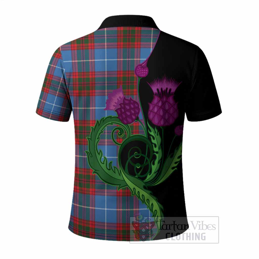 Preston Tartan Polo Shirt Traditional Scottish Thistle