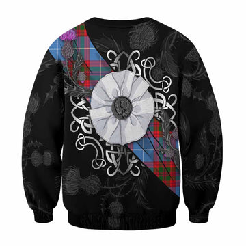 Preston Tartan Sweatshirt Jacobite White Rose - Tartan Vibes Clothing