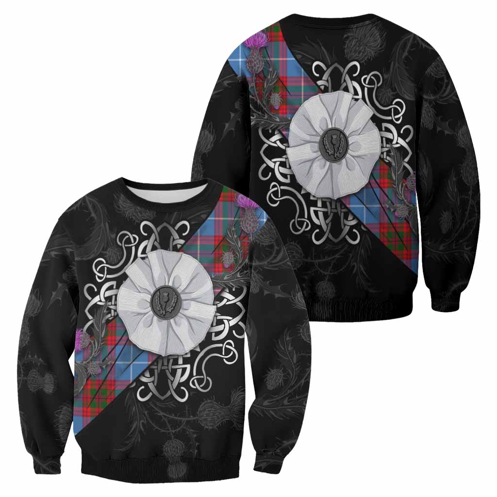 Preston Tartan Sweatshirt Jacobite White Rose - Tartan Vibes Clothing