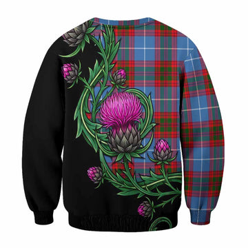 Preston Tartan Sweatshirt Resilient Scottish Thistle - Tartan Vibes Clothing