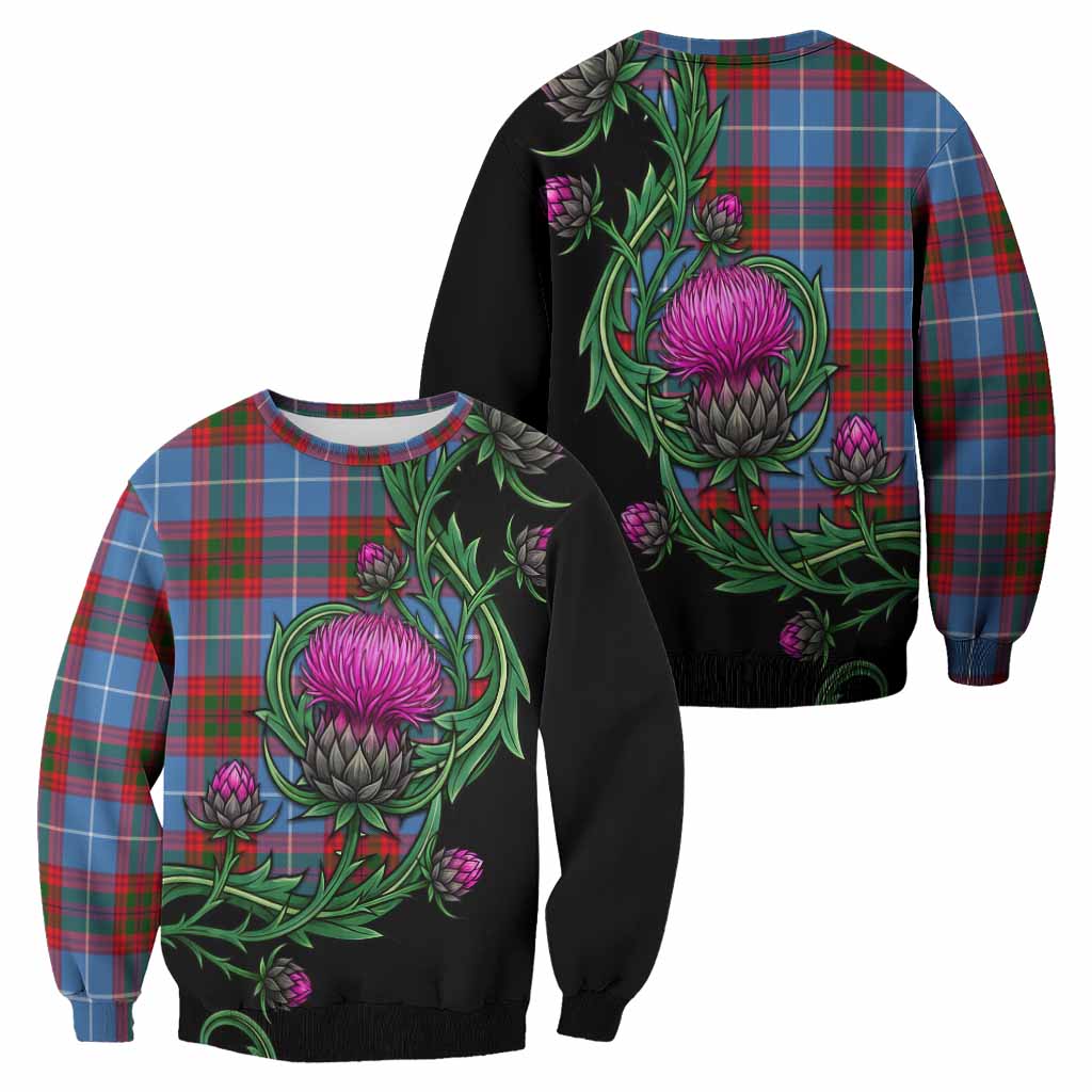 Preston Tartan Sweatshirt Resilient Scottish Thistle - Tartan Vibes Clothing