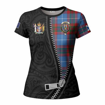 Preston Tartan Women T shirt New Zealand Pattern Unique Zipper Stylized