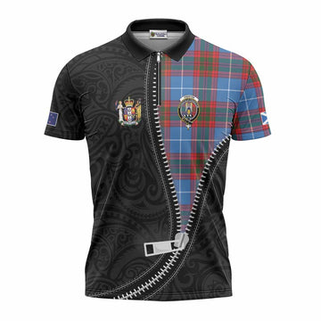 Preston Tartan Zipper Polo Shirt New Zealand Pattern Unique Zipper Stylized