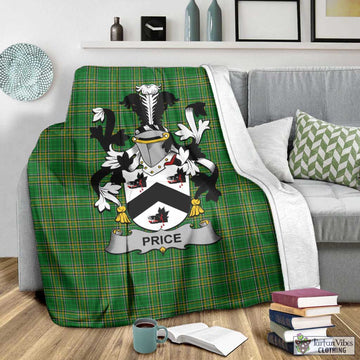 Price Irish Clan Tartan Blanket with Coat of Arms - Tartan Vibes Clothing