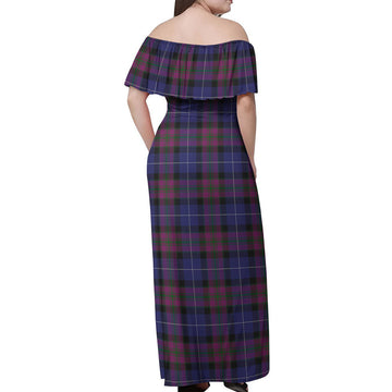 Pride of Scotland Tartan Off Shoulder Long Dress