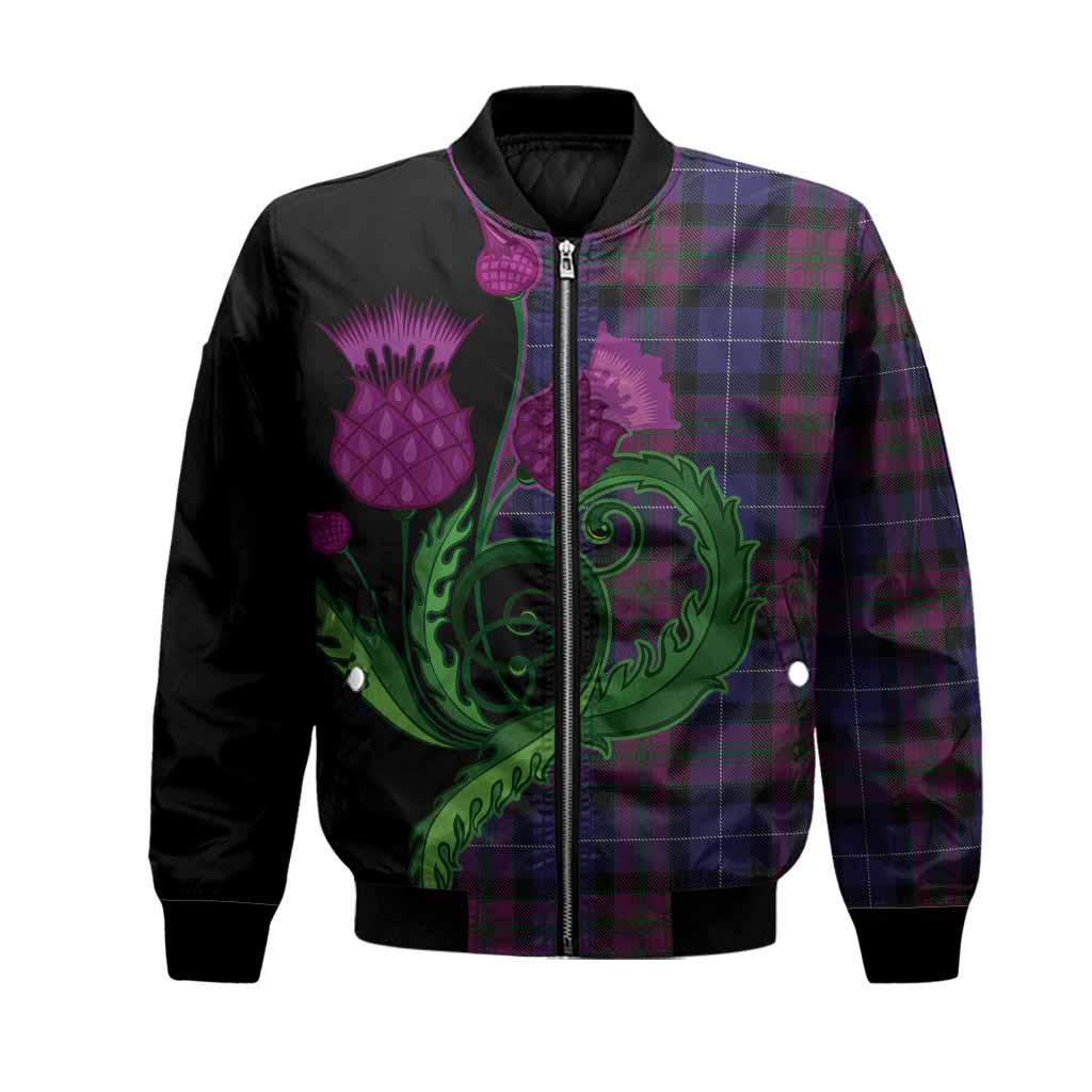 Pride of Scotland Tartan Bomber Jacket Traditional Scottish Thistle