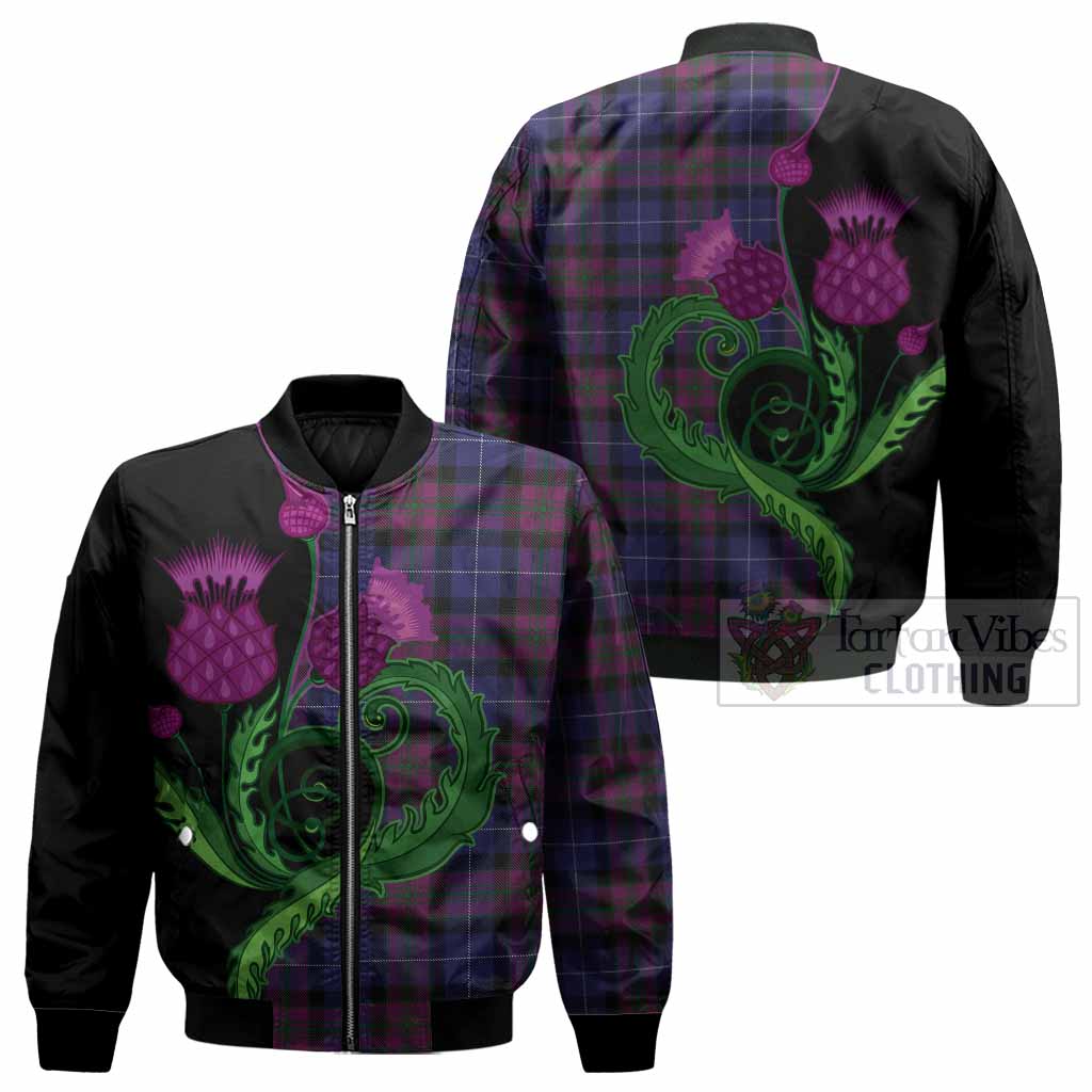 Pride of Scotland Tartan Bomber Jacket Traditional Scottish Thistle