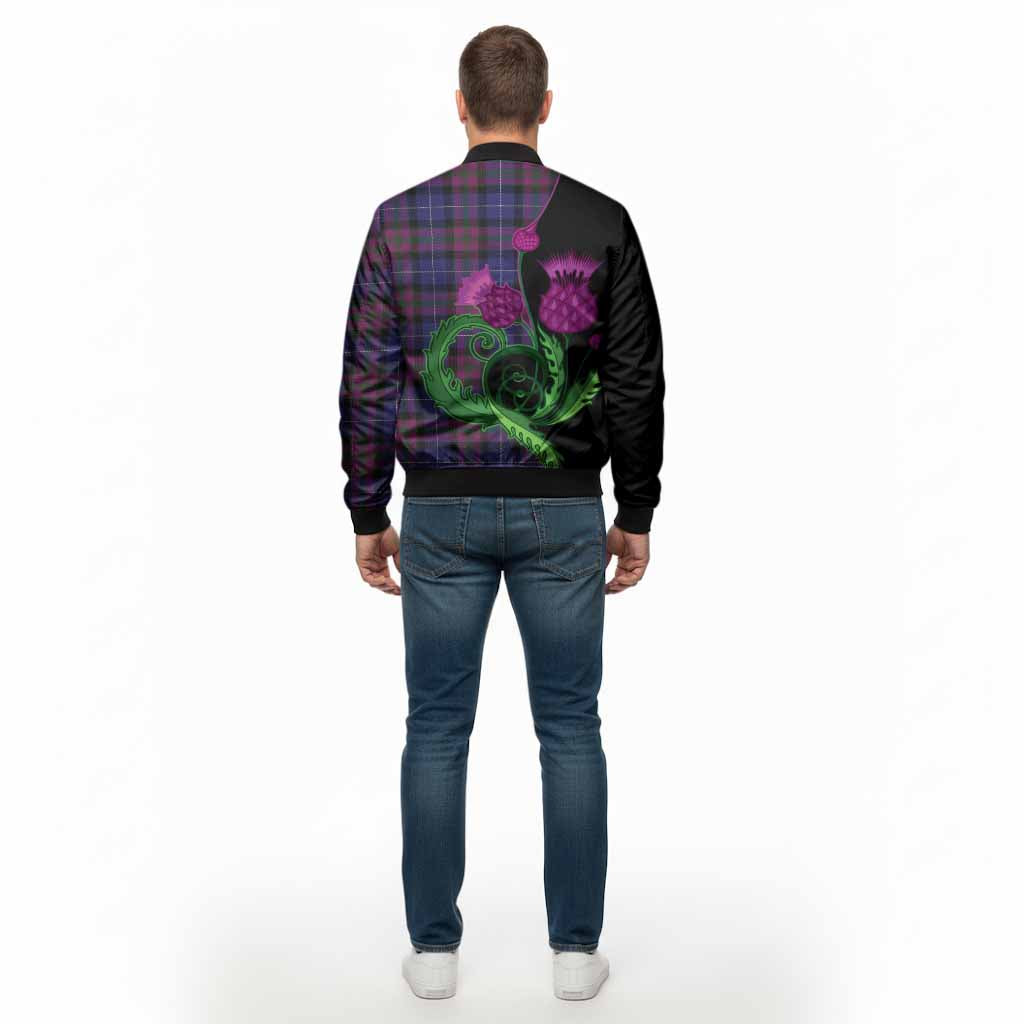 Pride of Scotland Tartan Bomber Jacket Traditional Scottish Thistle