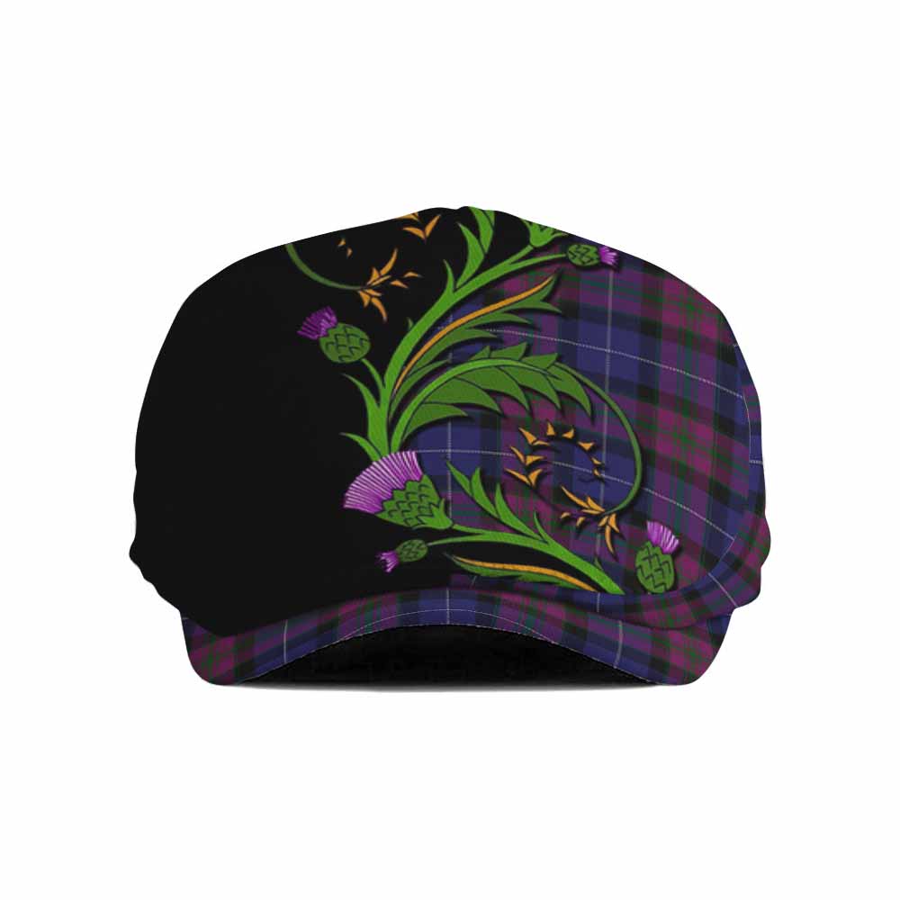 Pride of Scotland Tartan Flat Cap, Jeff Cap Scottish Thistle Pride Heritage Art