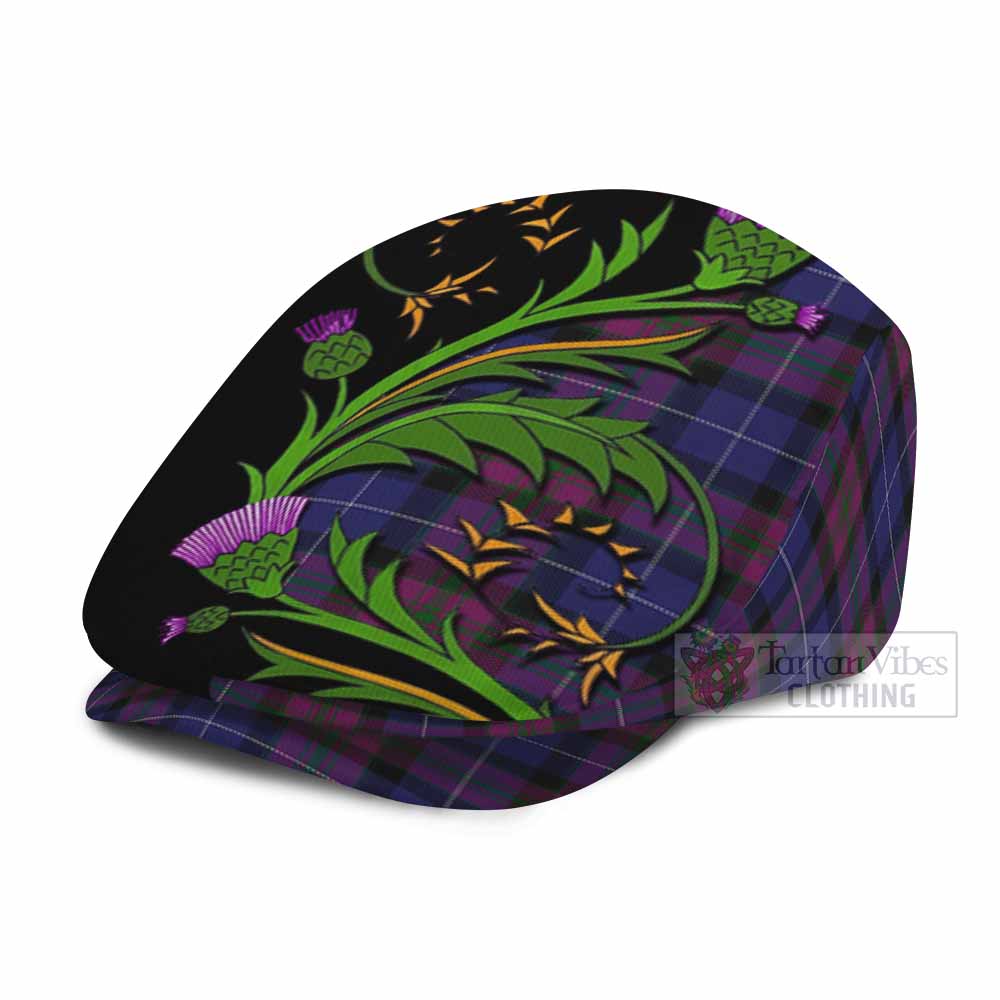 Pride of Scotland Tartan Flat Cap, Jeff Cap Scottish Thistle Pride Heritage Art