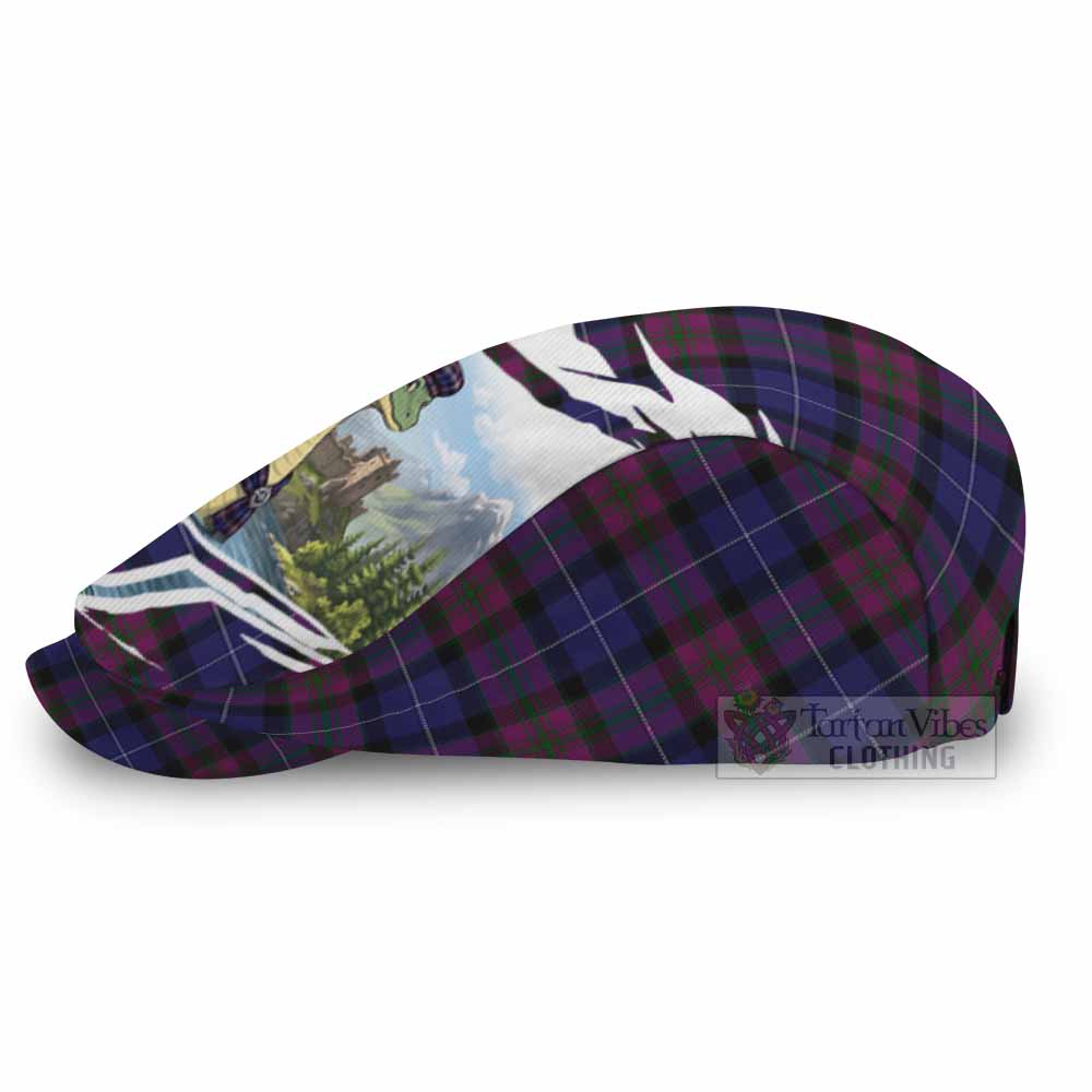 Pride of Scotland Tartan Loch Ness Monster Scottish Heritage Art Flat Cap, Jeff Cap