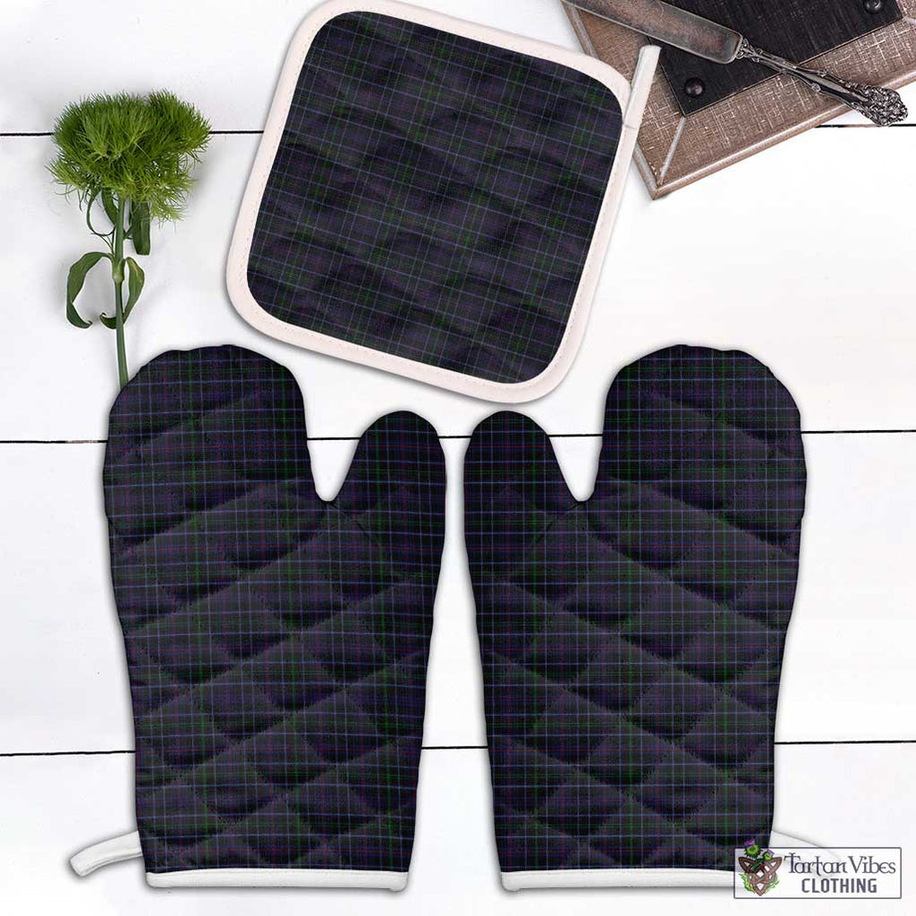Pride (Wales) Tartan Combo Oven Mitt & Pot-Holder Combo 2 Oven Mitt & 1 Pot-Holder Black - Tartan Vibes Clothing