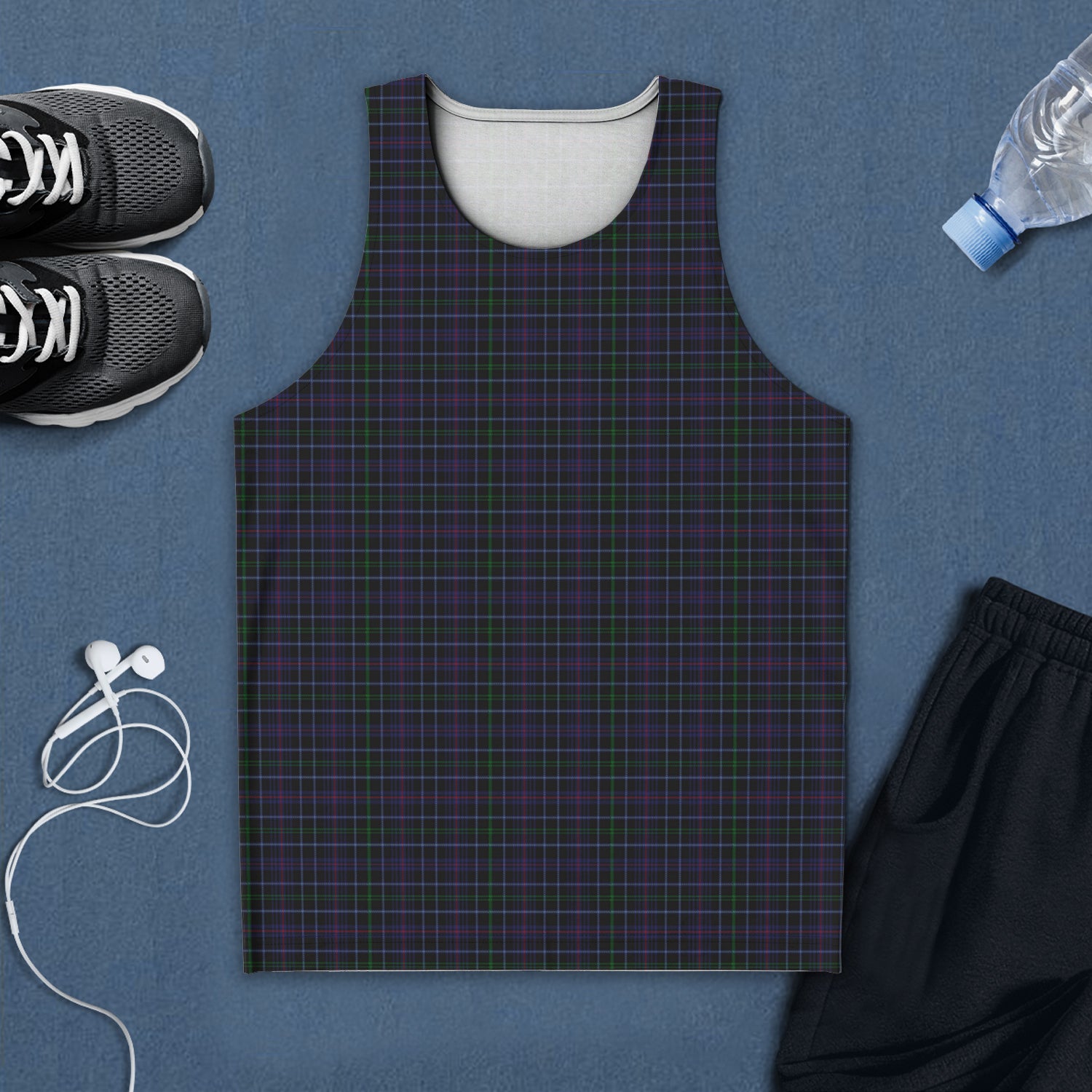 Pride (Wales) Tartan Mens Tank Top 5XL - Tartan Vibes Clothing
