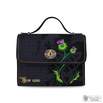 Tartan Vibes Clothing Pride (Wales) Tartan Waterproof Canvas Bag with Scotland Map and Thistle Celtic Accents
