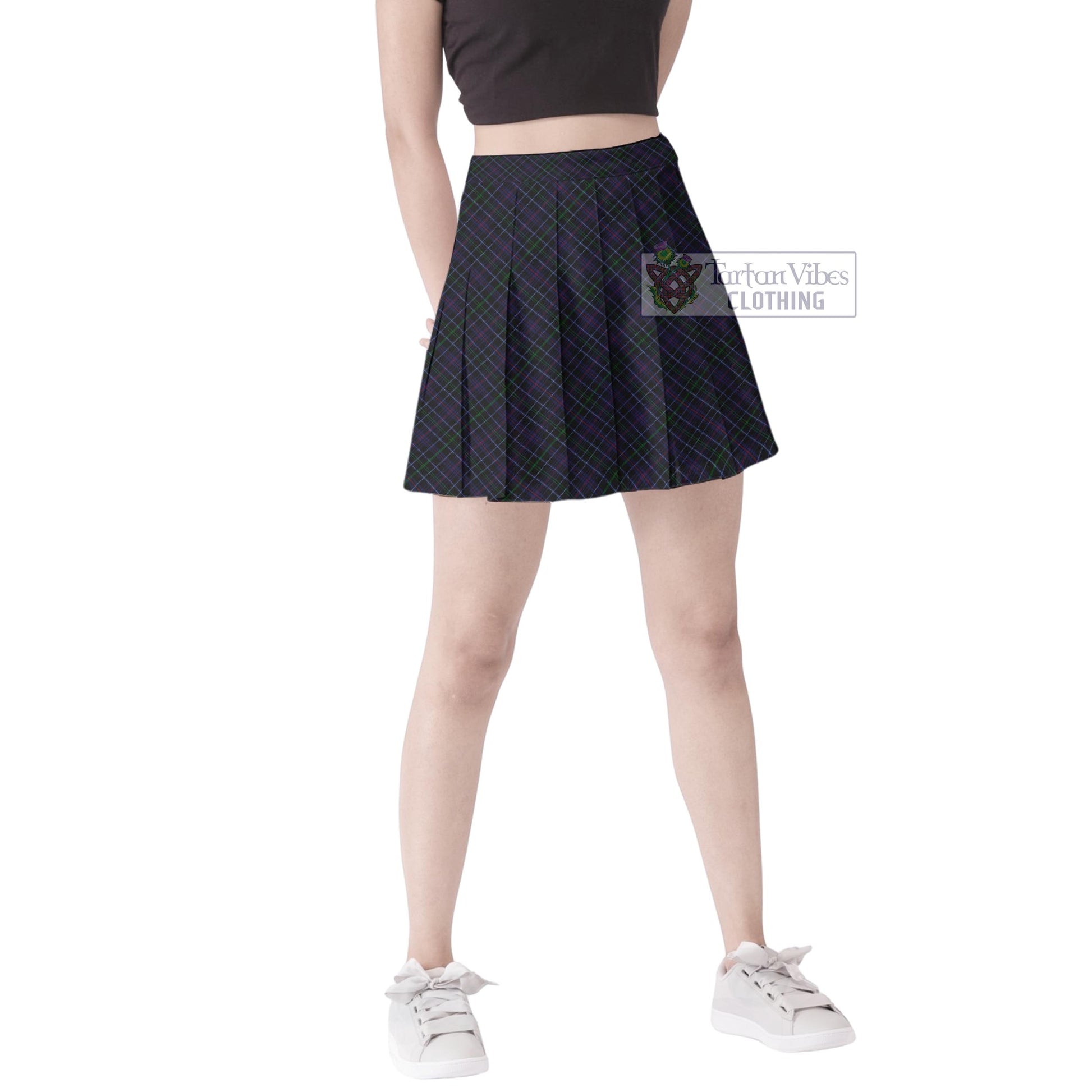 Pride (Wales) Tartan Women's Plated Mini Skirt Cross Style Female - Tartan Vibes Clothing