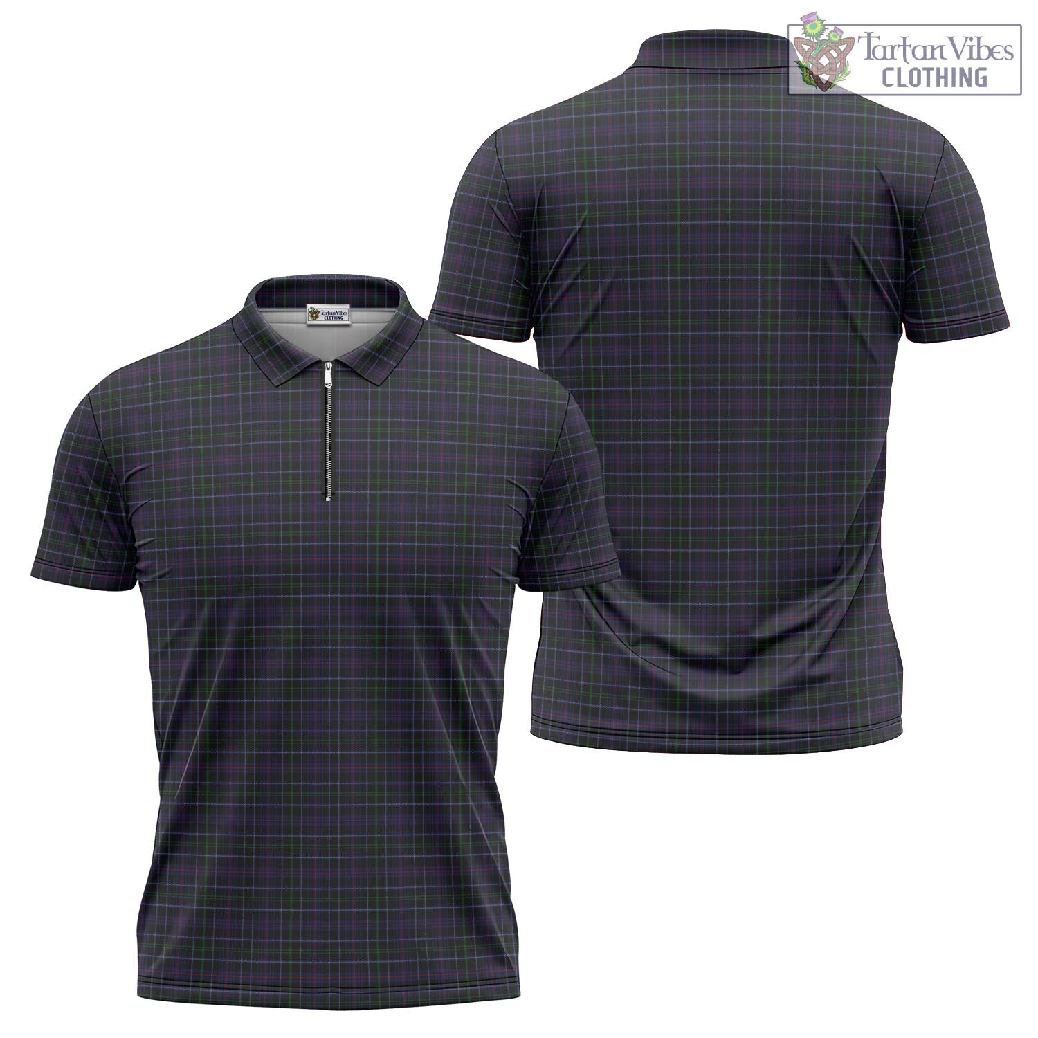 Pride (Wales) Tartan Zipper Polo Shirt Unisex - Tartan Vibes Clothing