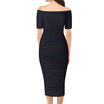 Pride (Wales) Tartan Off Shoulder Lady Dress - Tartan Vibes Clothing