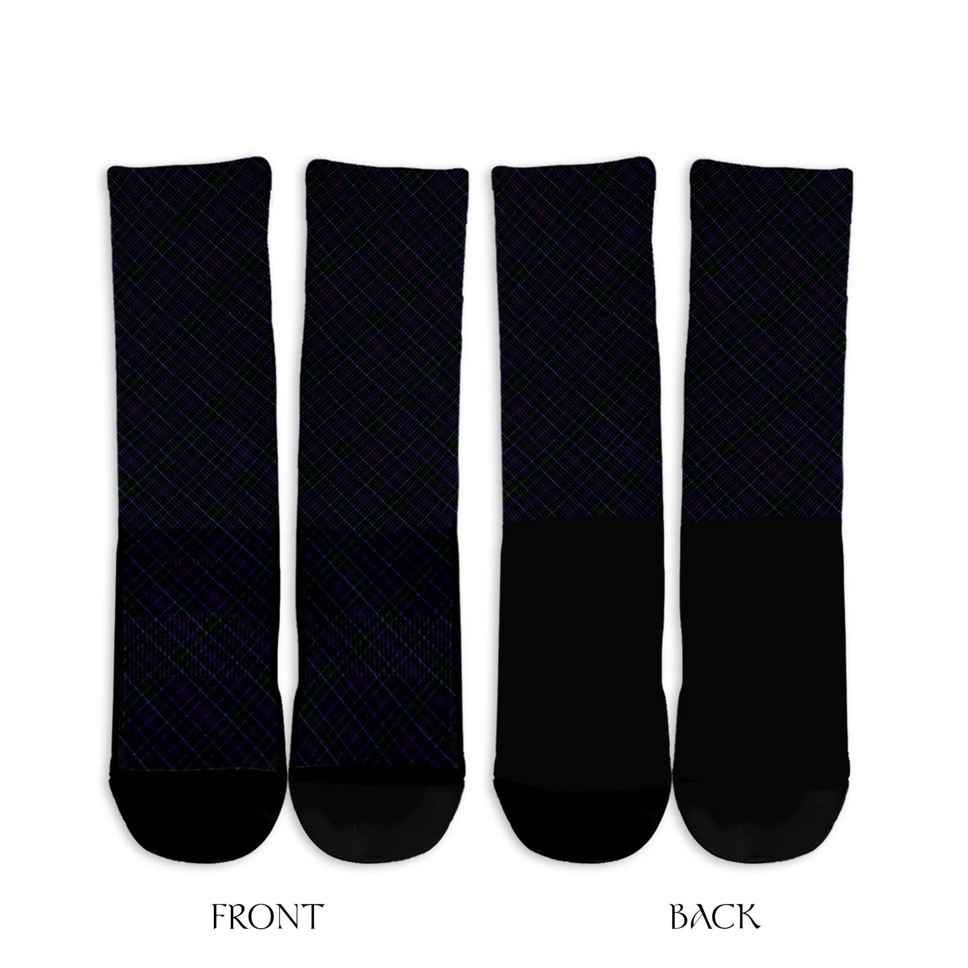 Pride (Wales) Tartan Crew Socks Cross Style - Tartan Vibes Clothing