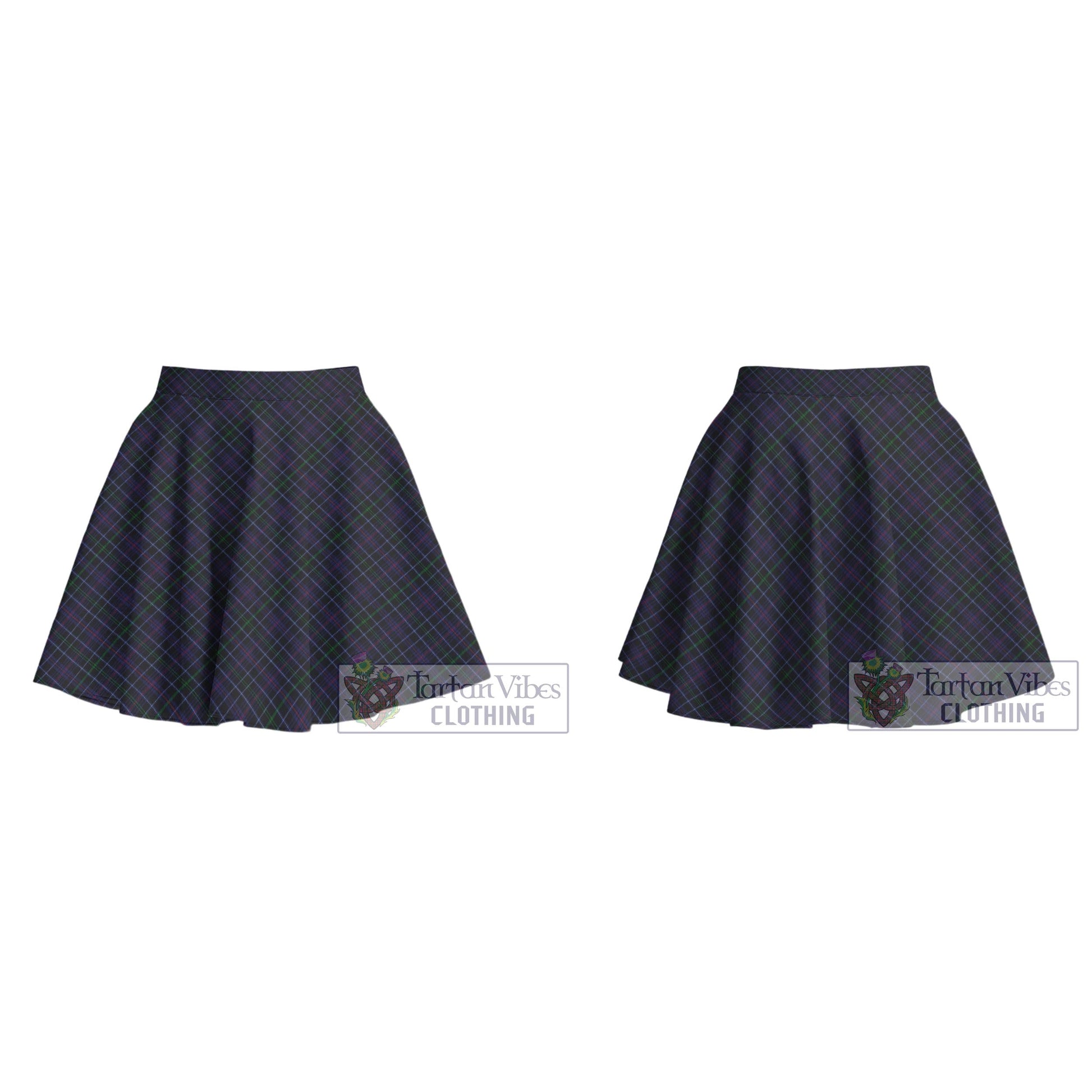 Pride (Wales) Tartan Women's Plated Mini Skirt Cross Style - Tartan Vibes Clothing