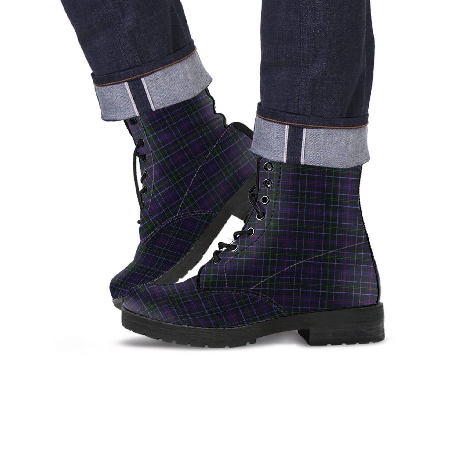 Pride (Wales) Tartan Leather Boots - Tartan Vibes Clothing