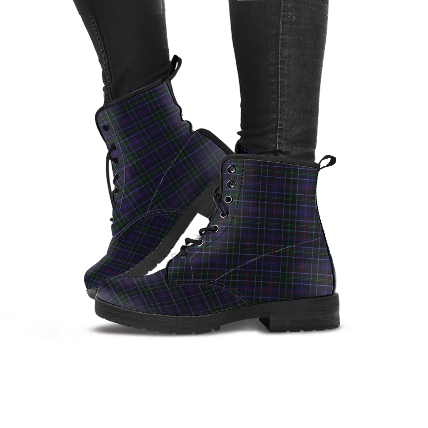 Pride (Wales) Tartan Leather Boots - Tartan Vibes Clothing