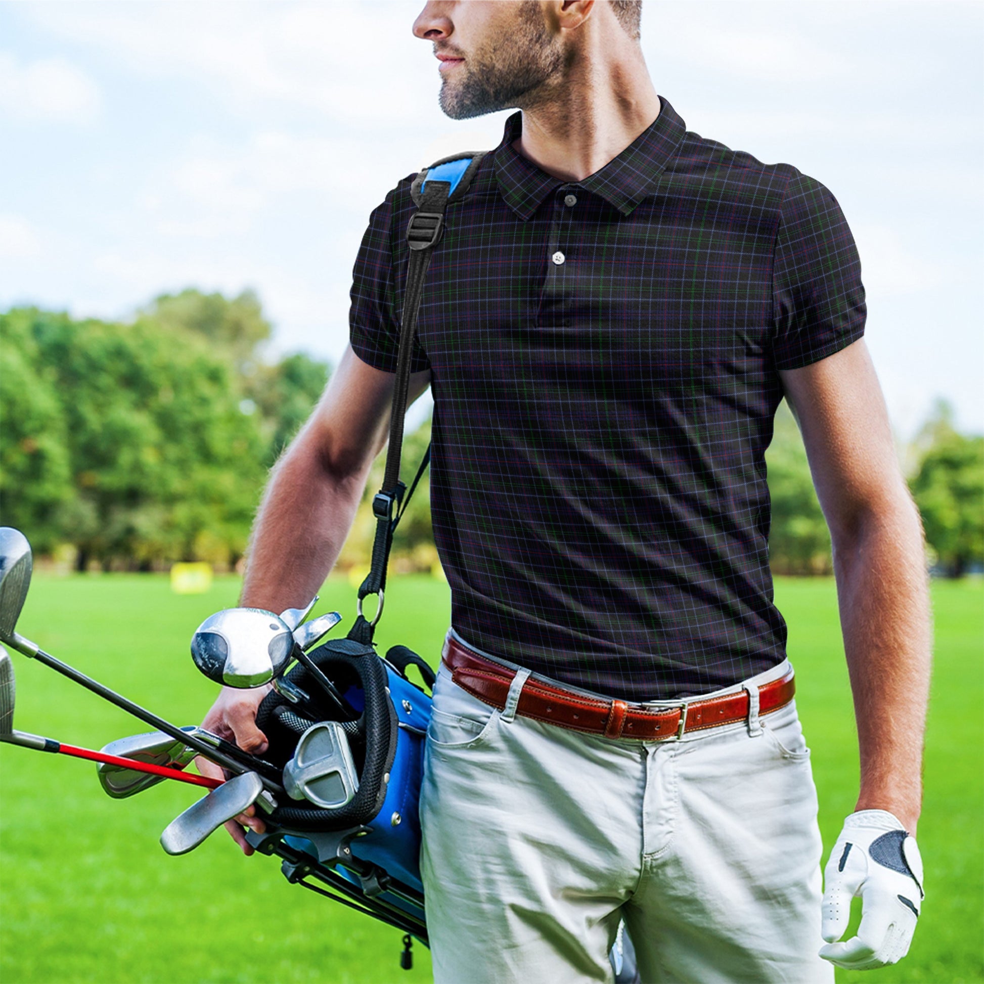 Pride (Wales) Tartan Mens Polo Shirt - Tartan Vibes Clothing