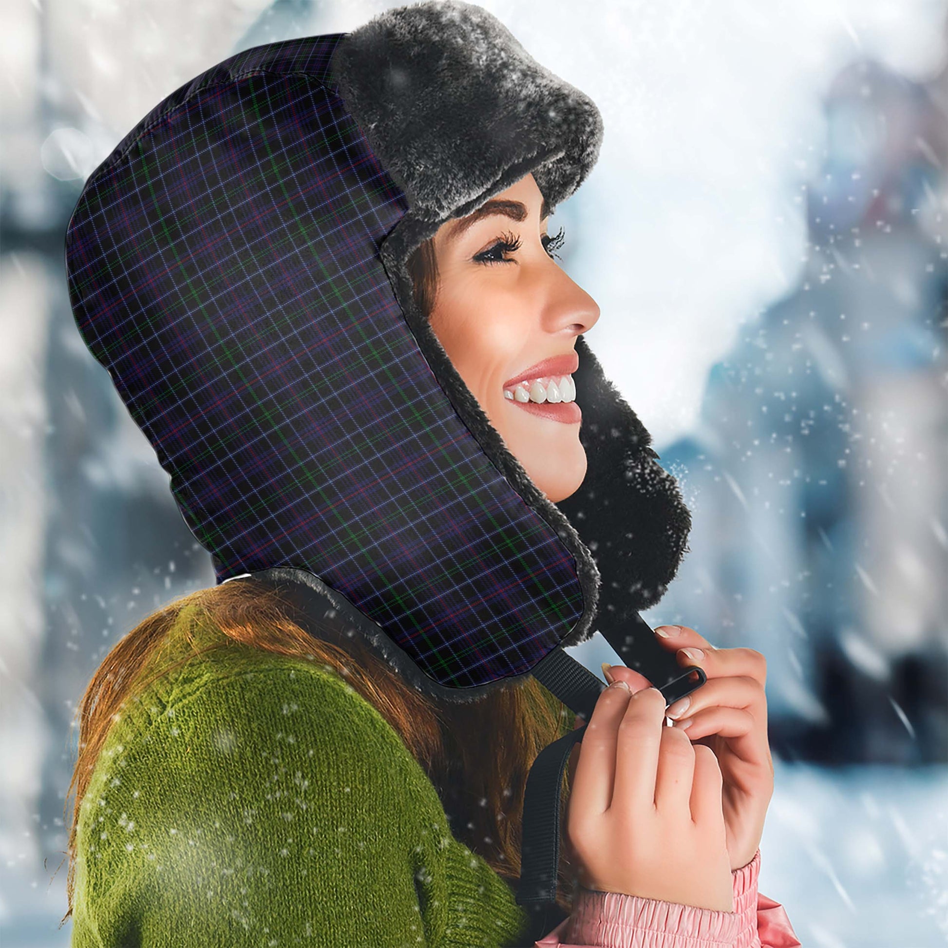 Pride (Wales) Tartan Winter Trapper Hat - Tartan Vibes Clothing
