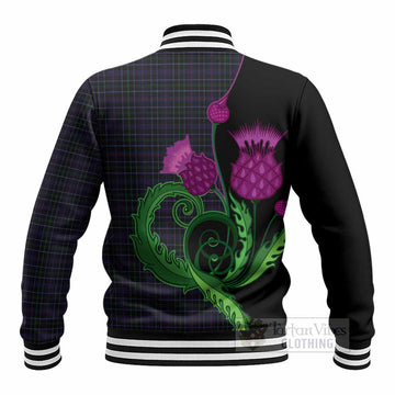 Pride (Wales) Tartan Baseball Jacket Traditional Scottish Thistle